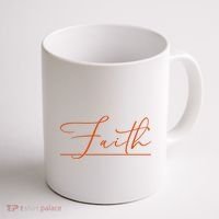 Faith Orange Christian Coffee Mug thumb 1