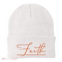 Faith Orange Christian Beanie thumb 0