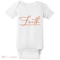 Faith Orange Christian Baby Bodysuit thumb 0
