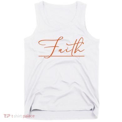 Faith Orange Christian Tank Top