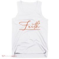 Faith Orange Christian Tank Top thumb 0