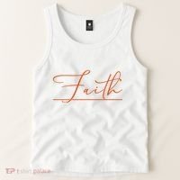 Faith Orange Christian Tank Top thumb 2
