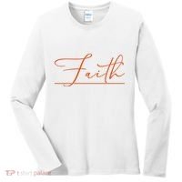 Faith Orange Christian Women's Long Sleeve Shirt thumb 0