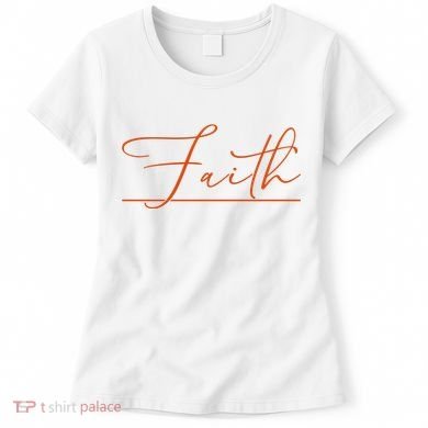 Faith Orange Christian Women's T-Shirt