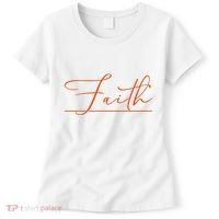Faith Orange Christian Women's T-Shirt thumb 0