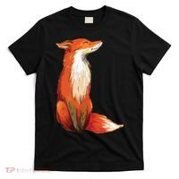 Fox Orange, Cute Watercolor Fox T-Shirt thumb 0