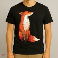 Fox Orange, Cute Watercolor Fox T-Shirt thumb 3