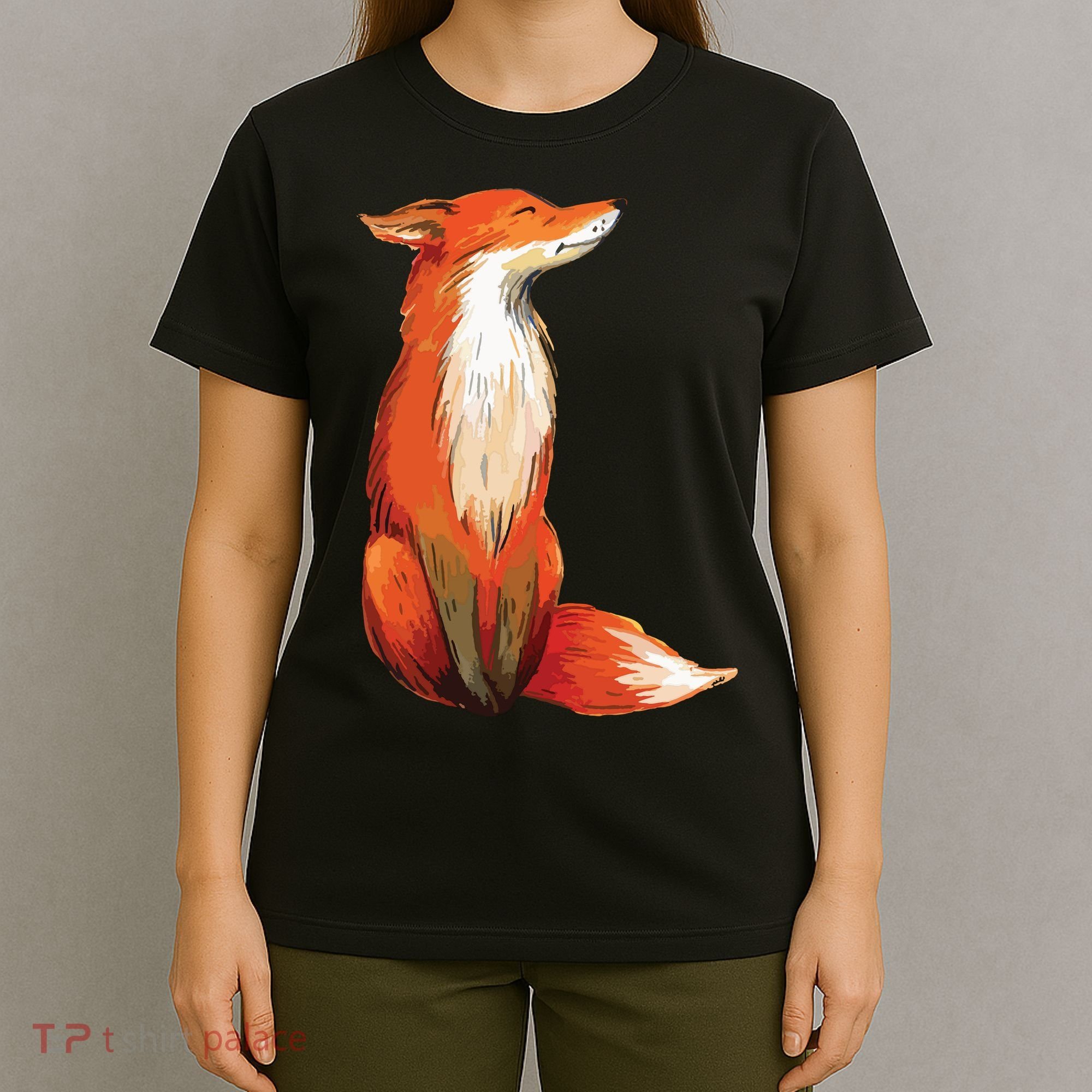 Fox Orange, Cute Watercolor Fox T-Shirt