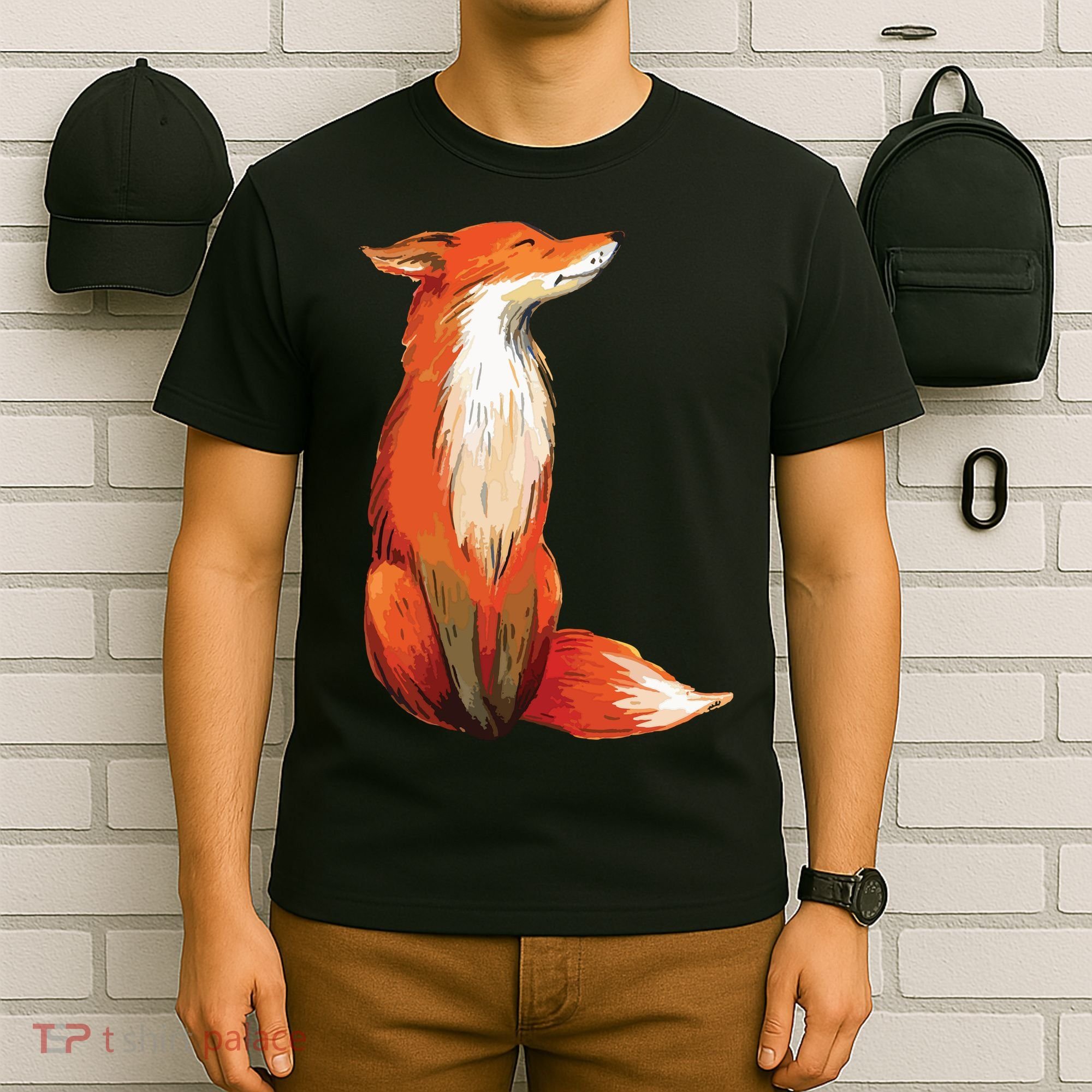 Fox Orange, Cute Watercolor Fox T-Shirt