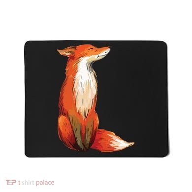 Fox Orange, Cute Watercolor Fox Mousepad