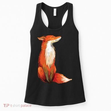 Fox Orange, Cute Watercolor Fox Women's Tank Top