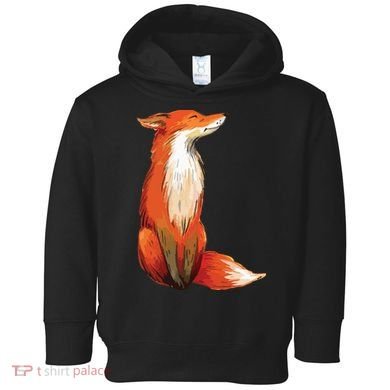 Fox Orange, Cute Watercolor Fox Toddler Hoodie
