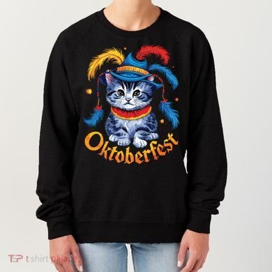 Funny Oktoberfest Cat Kitten Germany Women's Sweatshirt