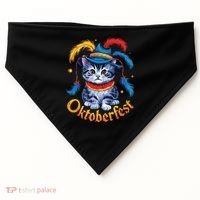 Funny Oktoberfest Cat Kitten Germany USA-Made Doggie Bandana thumb 0