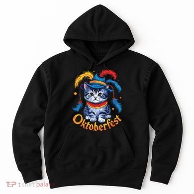 Funny Oktoberfest Cat Kitten Germany Hoodie