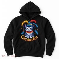 Funny Oktoberfest Cat Kitten Germany Hoodie thumb 0
