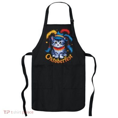 Funny Oktoberfest Cat Kitten Germany Apron