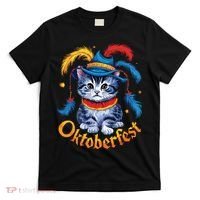 Funny Oktoberfest Cat Kitten Germany T-Shirt thumb 0