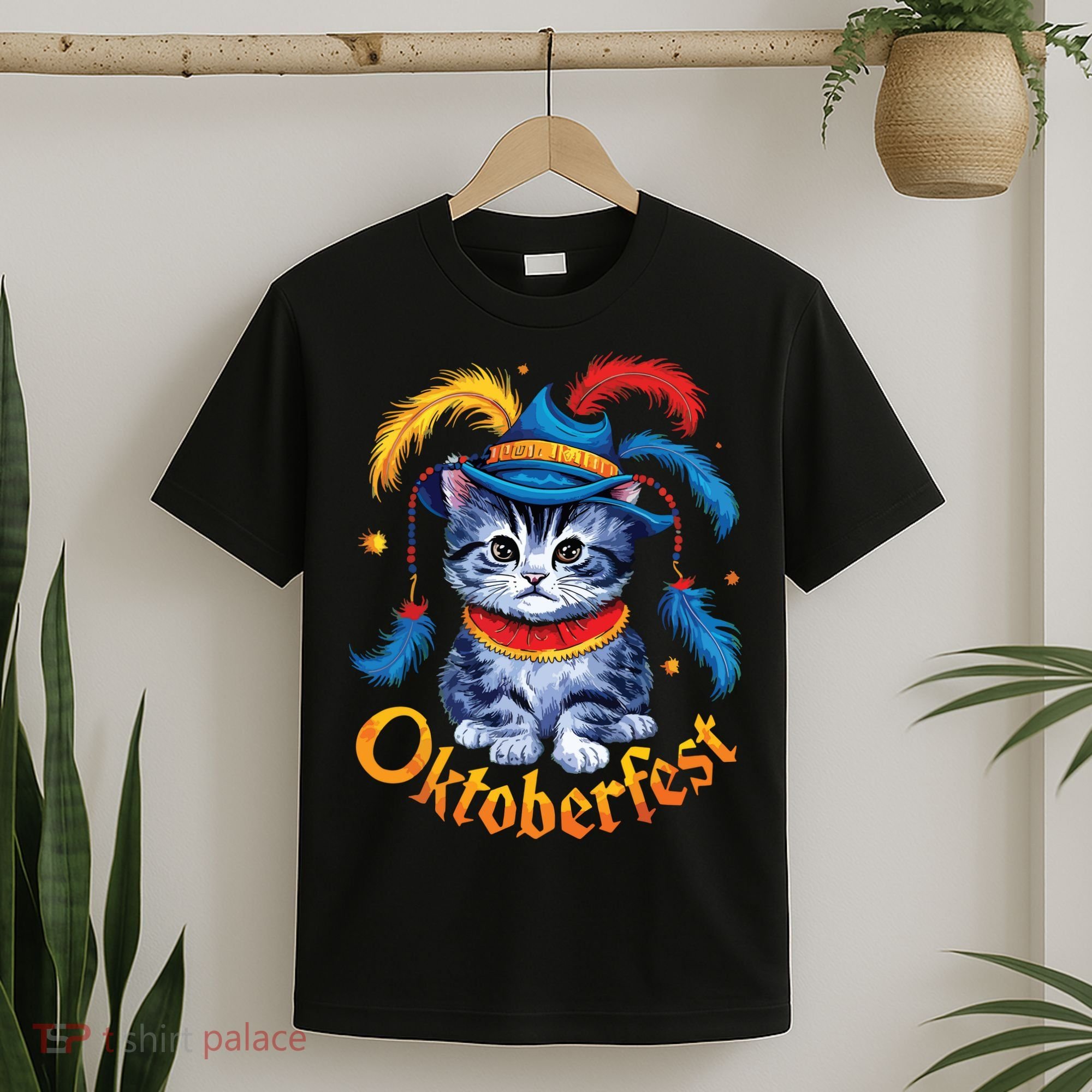 Funny Oktoberfest Cat Kitten Germany T-Shirt