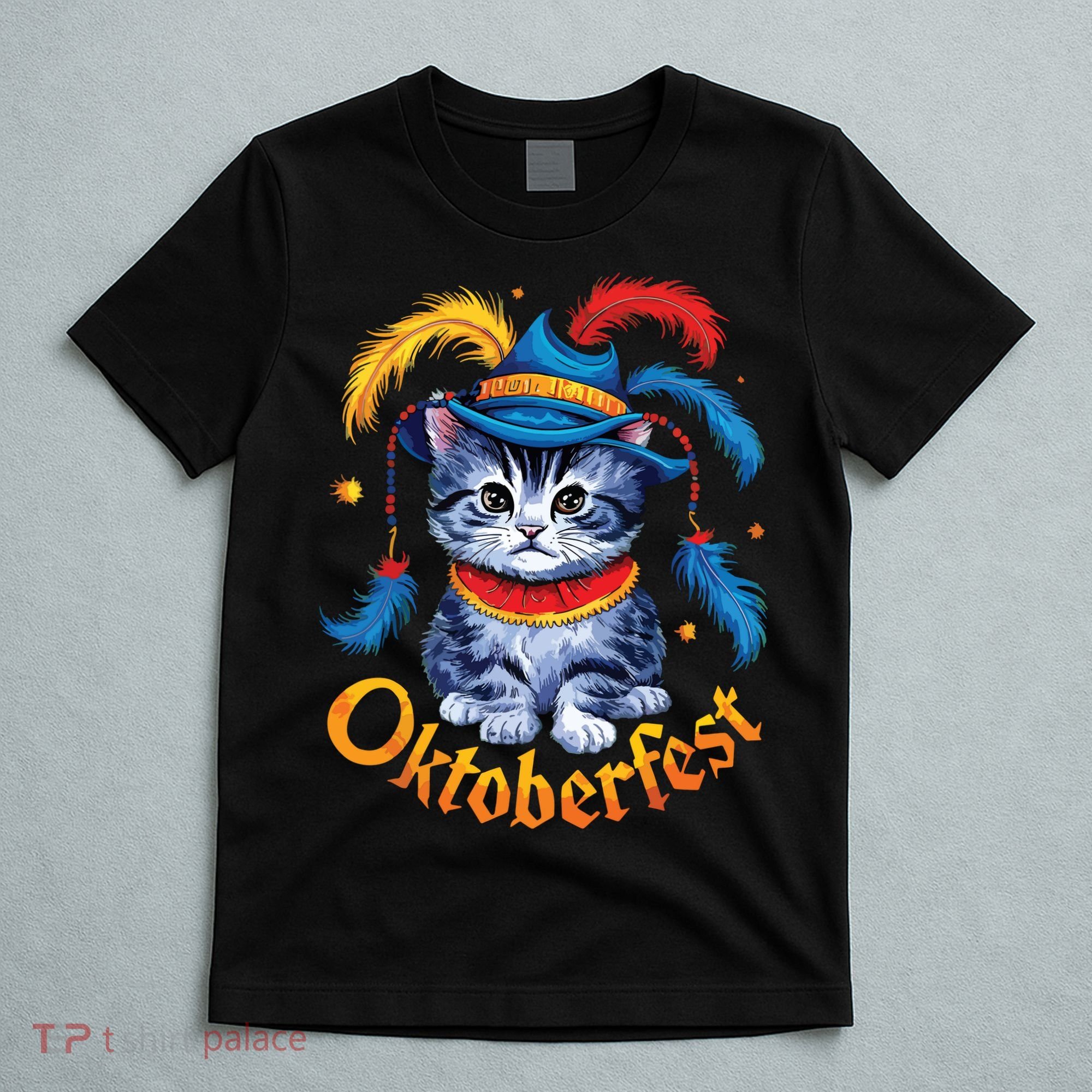Funny Oktoberfest Cat Kitten Germany T-Shirt