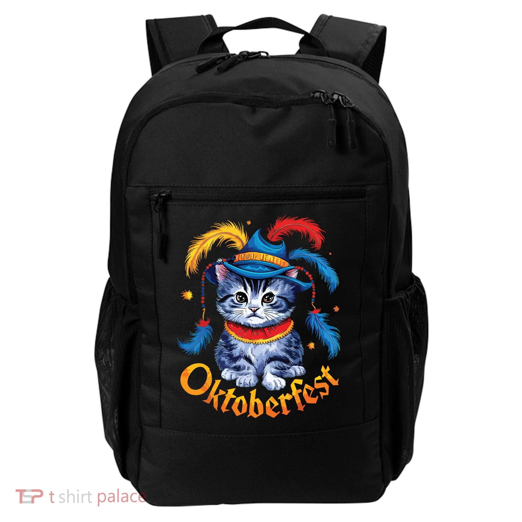 Funny Oktoberfest Cat Kitten Germany Backpack