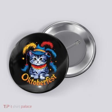 Funny Oktoberfest Cat Kitten Germany Button