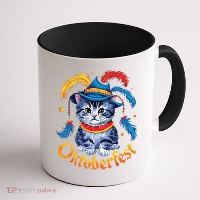 Funny Oktoberfest Cat Kitten Germany Coffee Mug back
