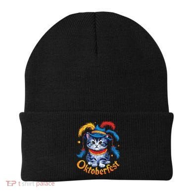 Funny Oktoberfest Cat Kitten Germany Beanie