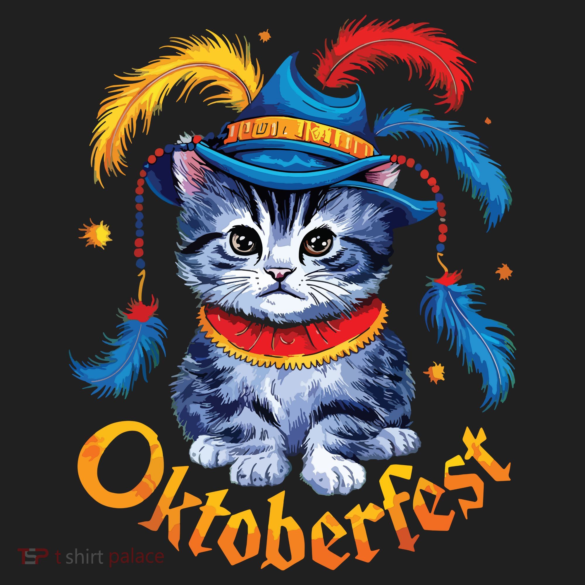 Funny Oktoberfest Cat Kitten Germany Beanie