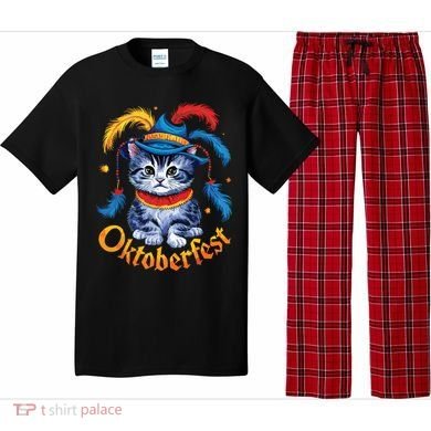 Funny Oktoberfest Cat Kitten Germany Pajama Set