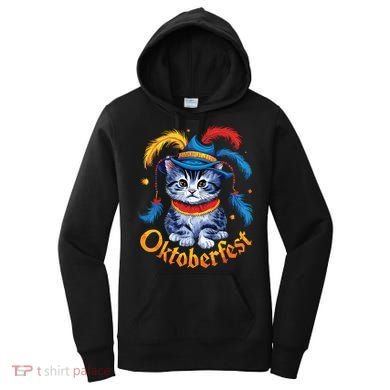 Funny Oktoberfest Cat Kitten Germany Women's Hoodie