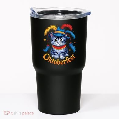 Funny Oktoberfest Cat Kitten Germany Tumbler