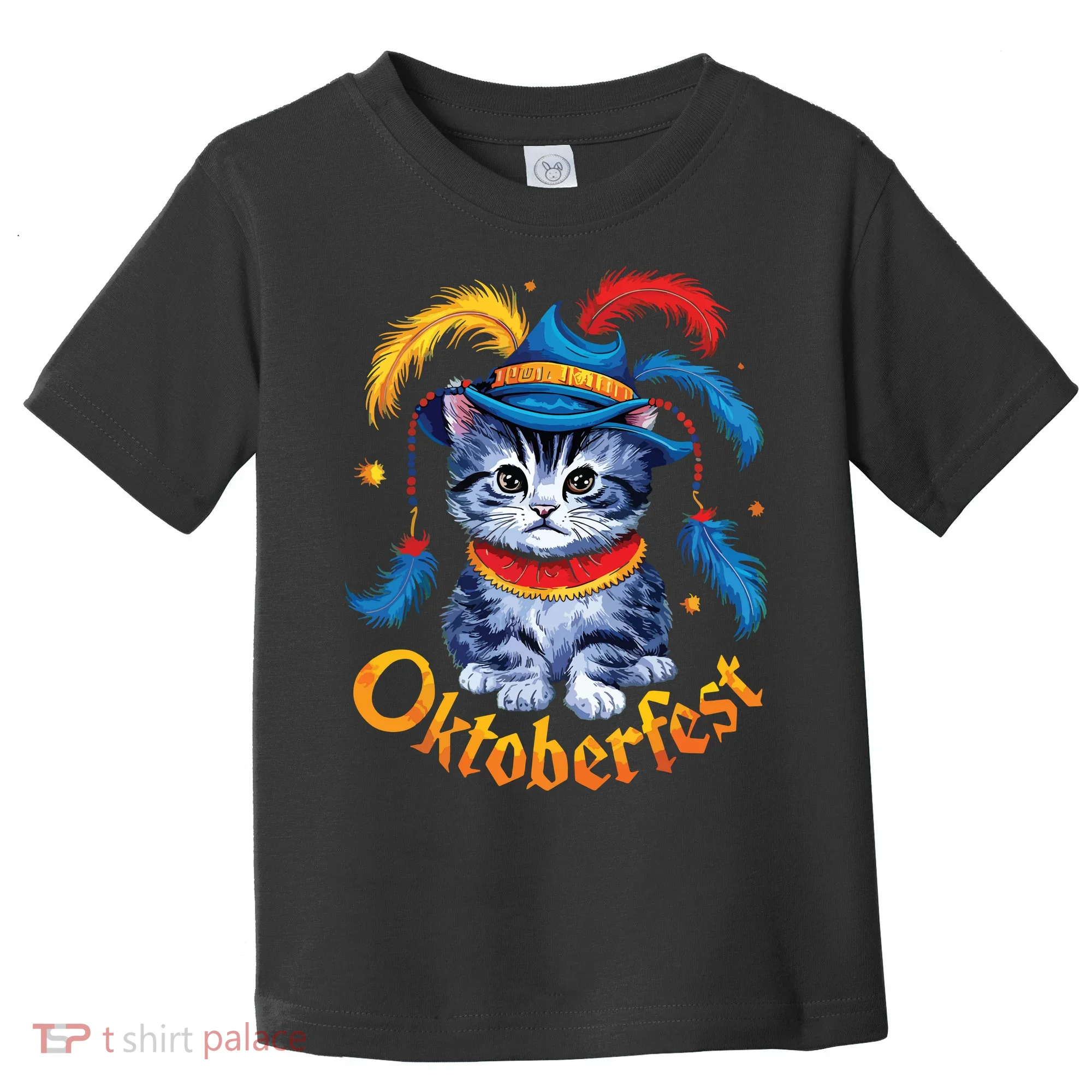 Funny Oktoberfest Cat Kitten Germany Toddler T-Shirt