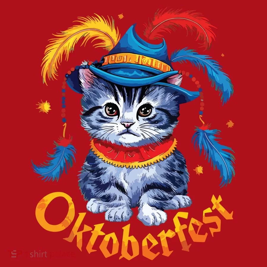 Funny Oktoberfest Cat Kitten Germany Christmas Stocking