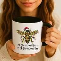 Funny Oh Christmas Bee Oh Christmas Bee Xmas Pajamas Coffee Mug thumb 3