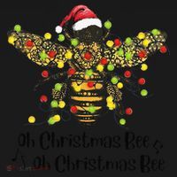 Funny Oh Christmas Bee Oh Christmas Bee Xmas Pajamas Women's Hoodie thumb 2