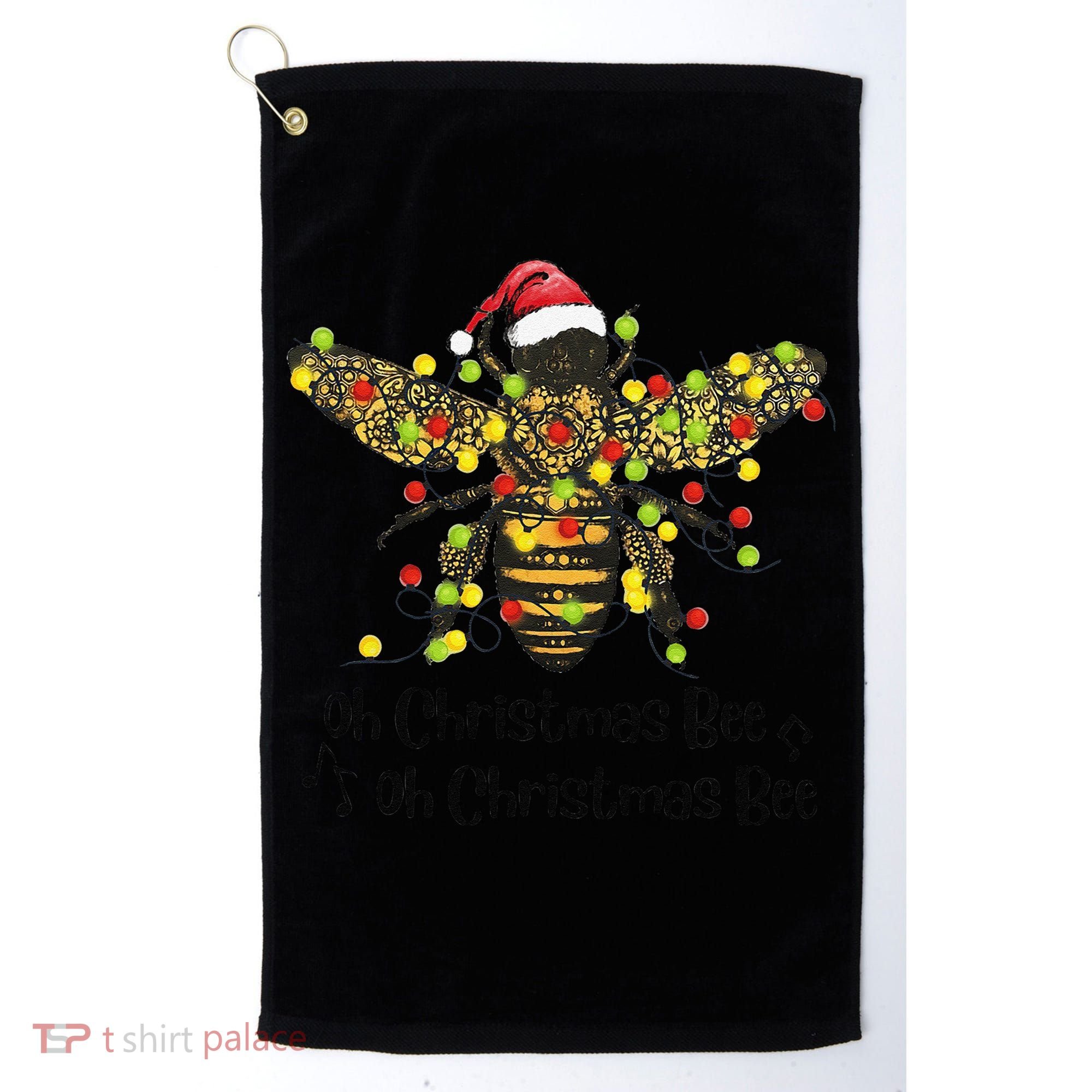 Funny Oh Christmas Bee Oh Christmas Bee Xmas Pajamas Golf Towel