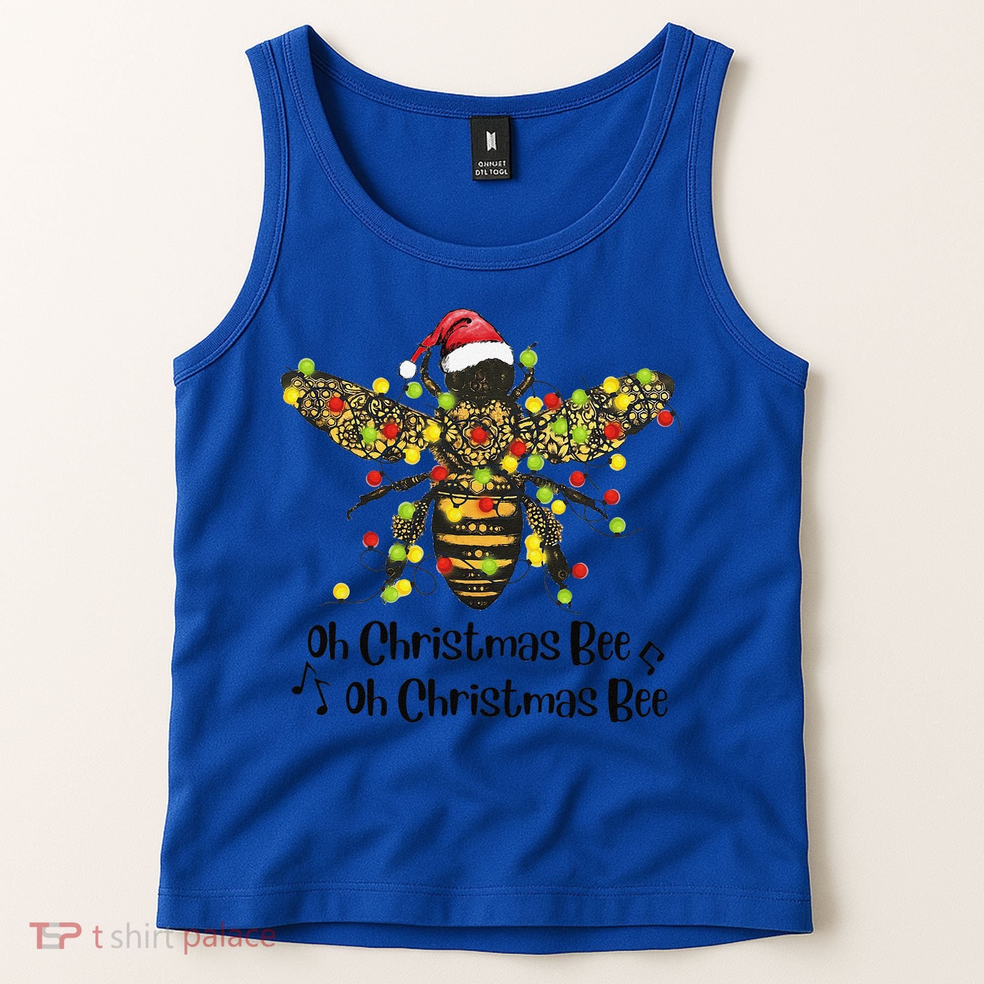 Funny Oh Christmas Bee Oh Christmas Bee Xmas Pajamas Tank Top