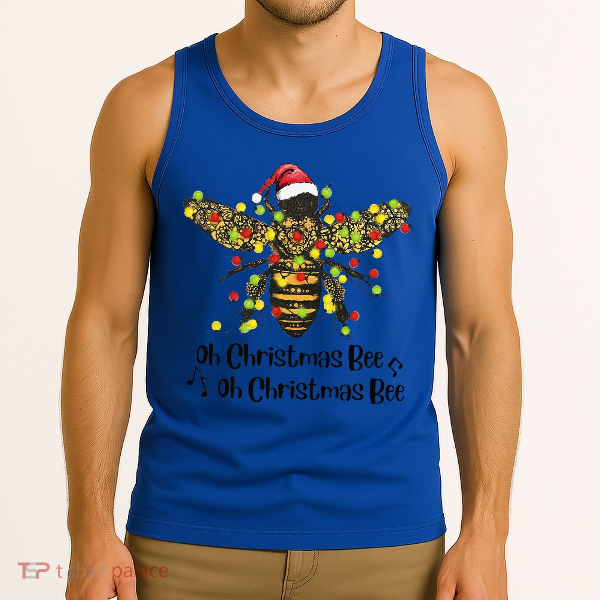 Funny Oh Christmas Bee Oh Christmas Bee Xmas Pajamas Tank Top
