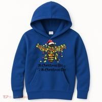 Funny Oh Christmas Bee Oh Christmas Bee Xmas Pajamas Kids Hoodie thumb 0