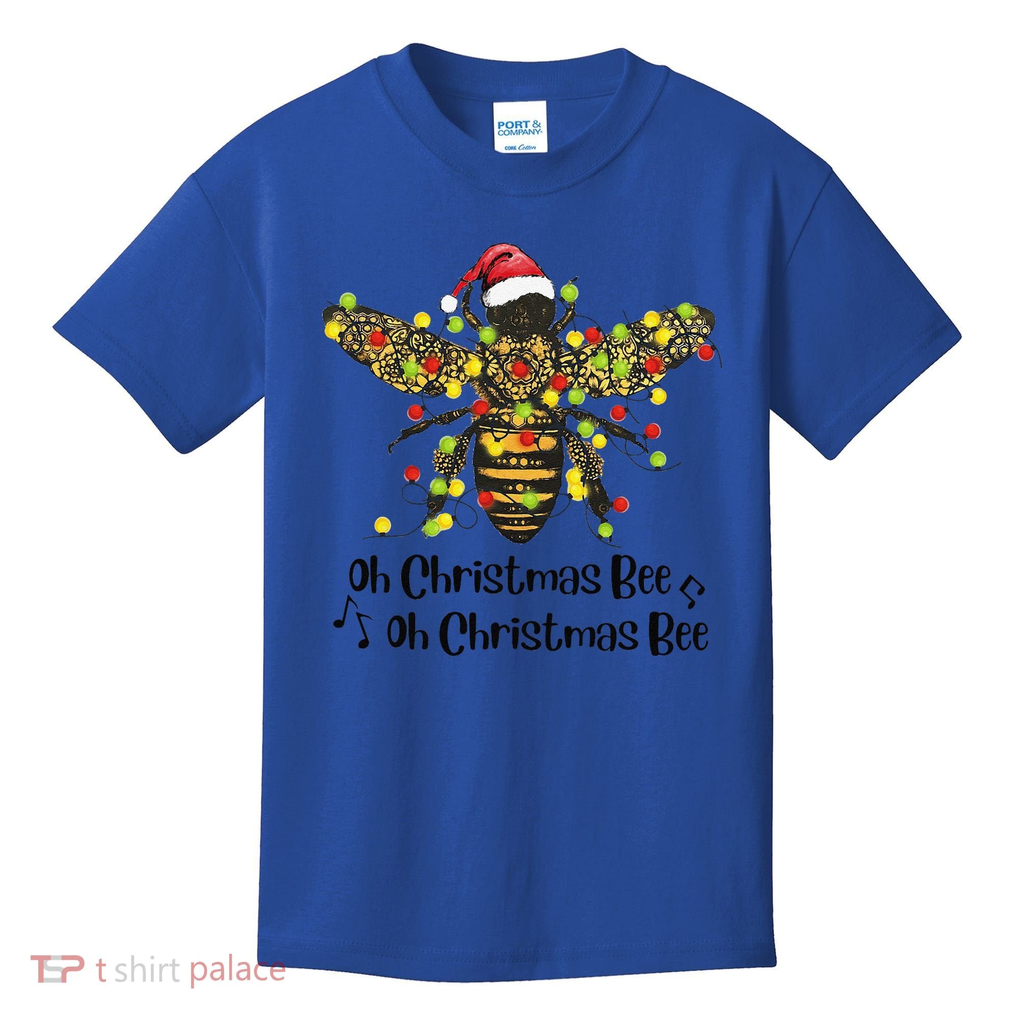Funny Oh Christmas Bee Oh Christmas Bee Xmas Pajamas Kids T-Shirt