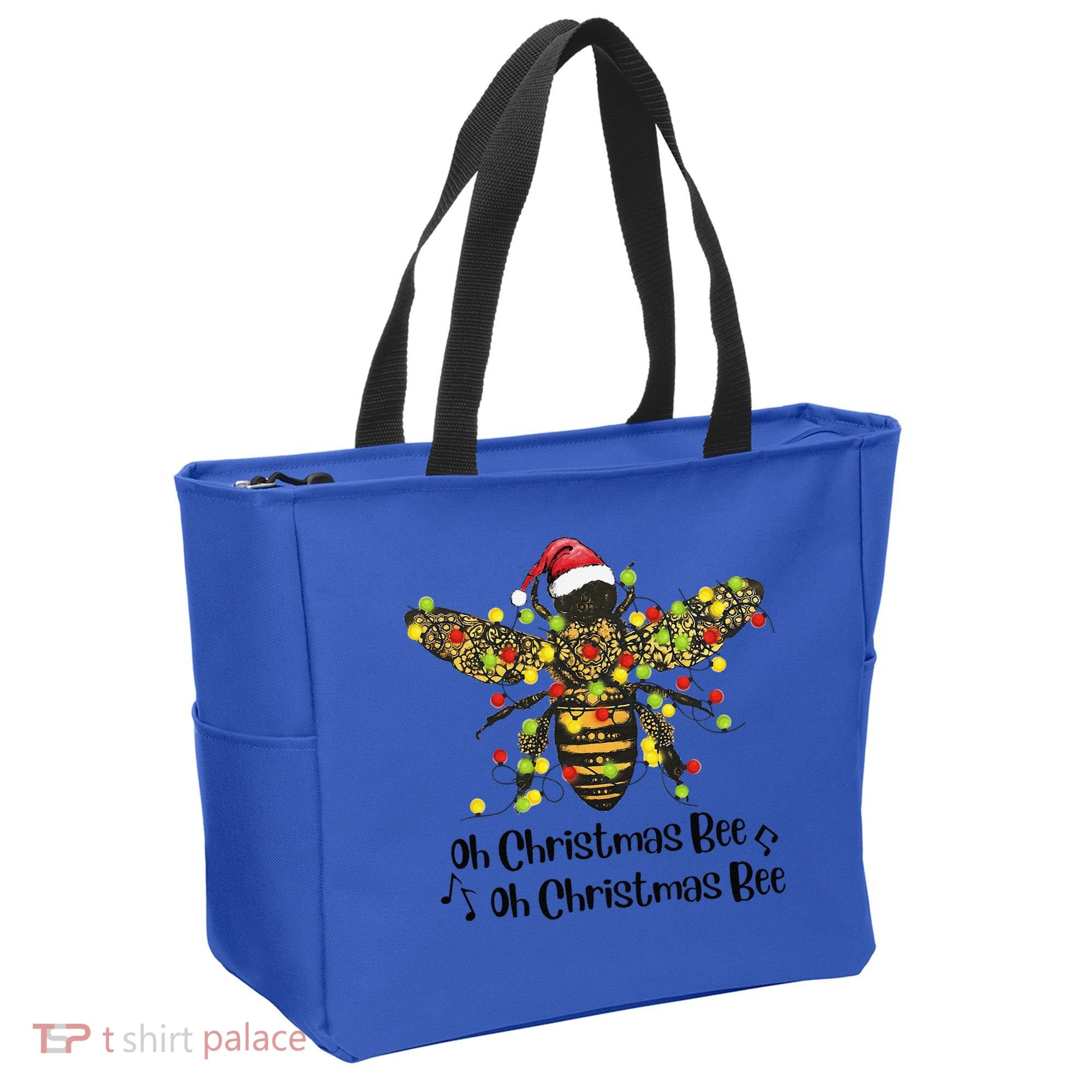 Funny Oh Christmas Bee Oh Christmas Bee Xmas Pajamas Tote Bag