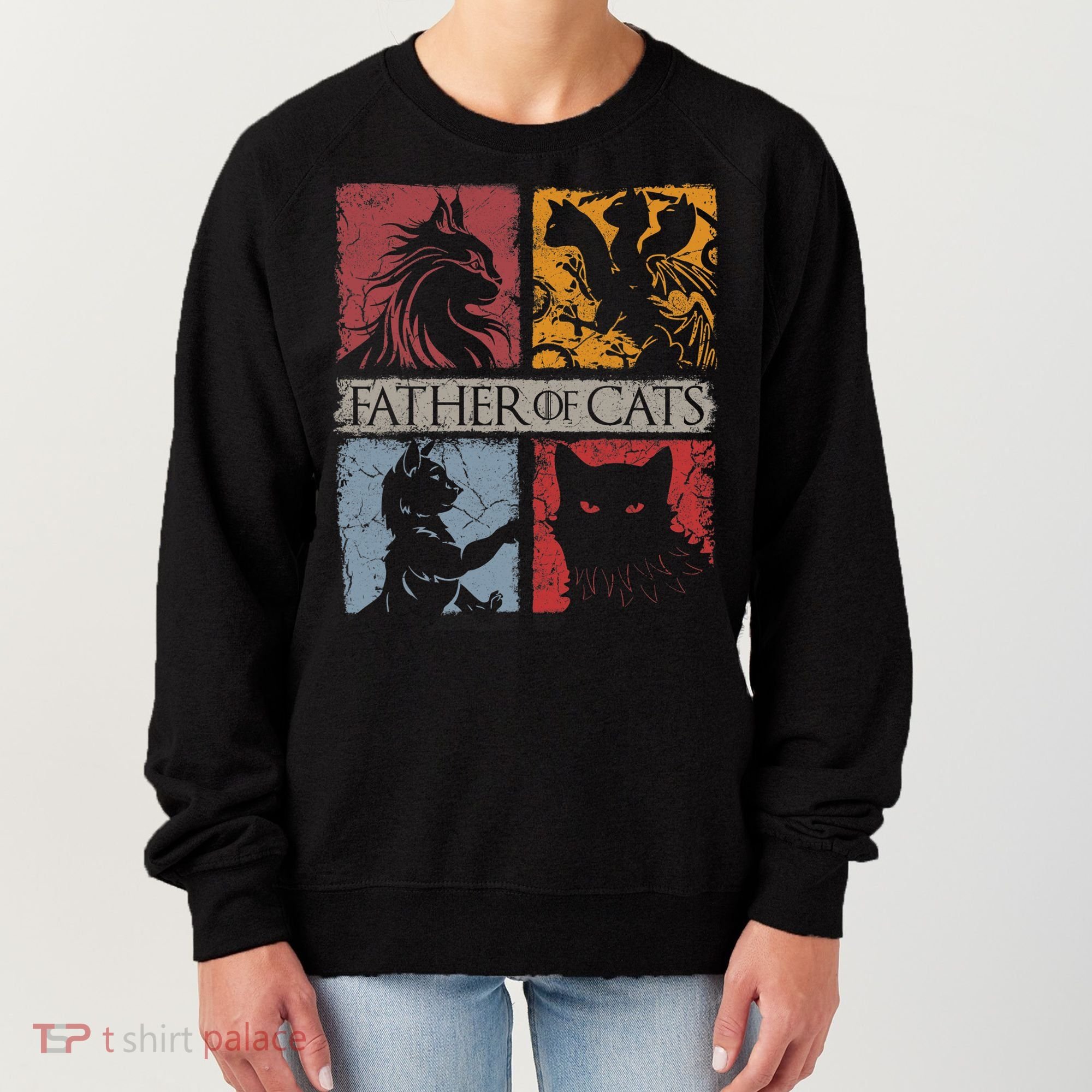 Father Of Cats Cat Lovers Cat Dad Fabulous Women's Sweatshirt