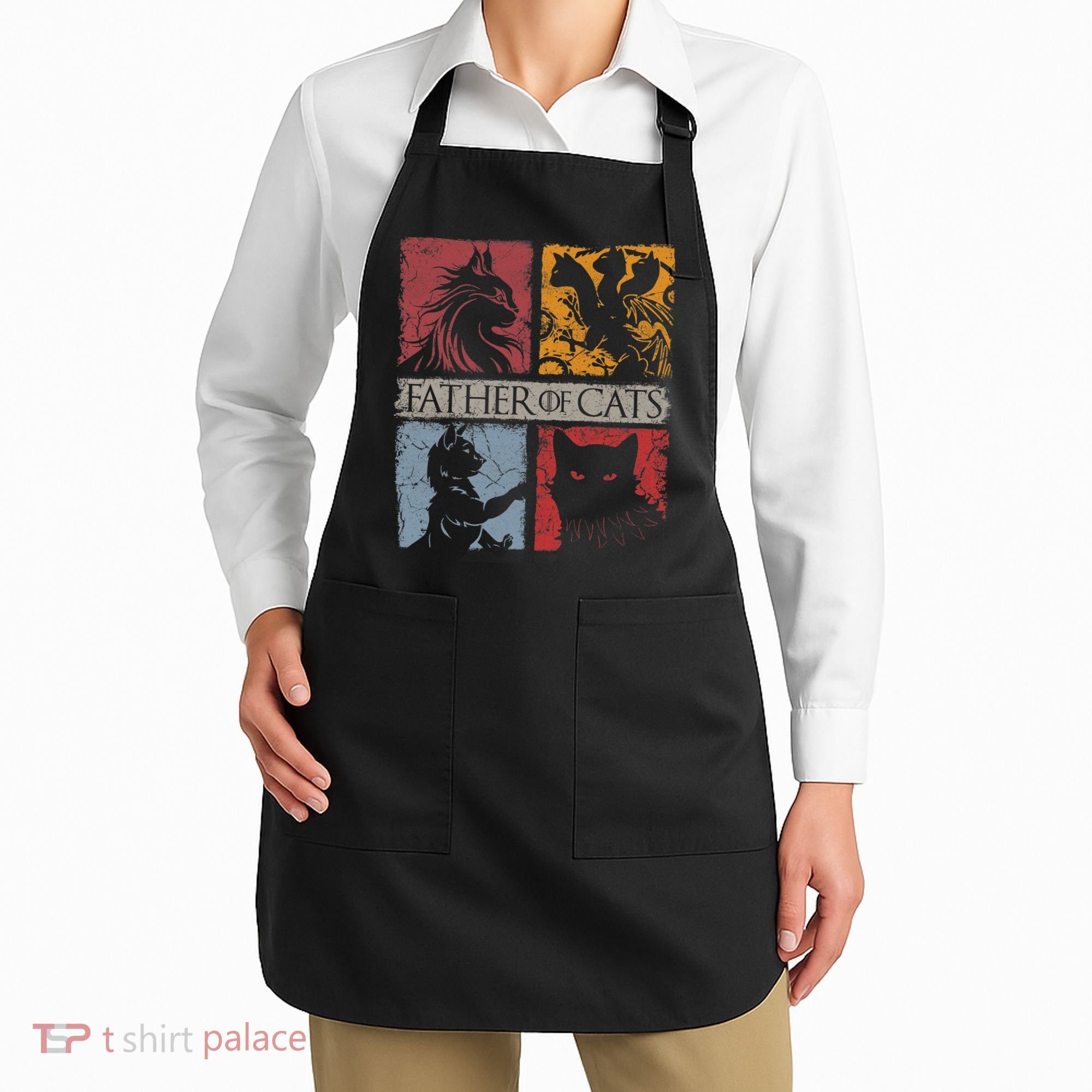 Father Of Cats Cat Lovers Cat Dad Fabulous Apron