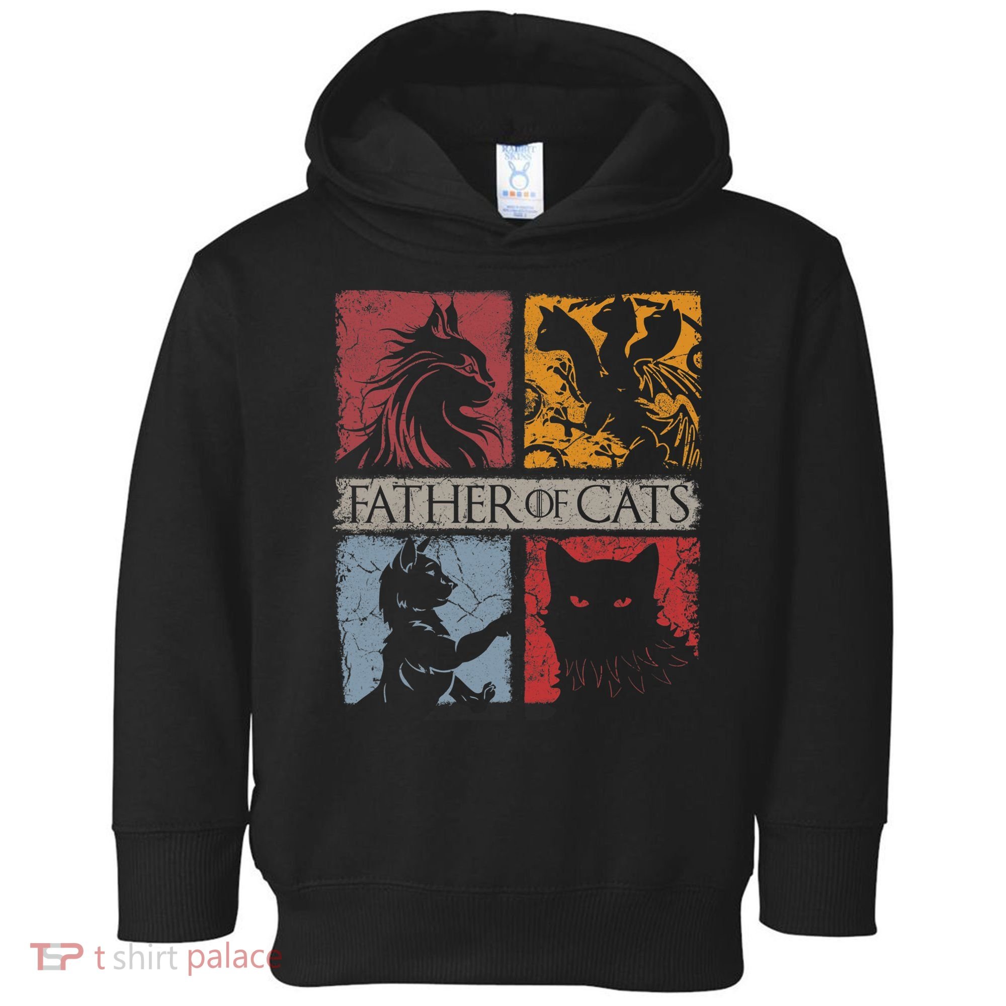 Father Of Cats Cat Lovers Cat Dad Fabulous Toddler Hoodie