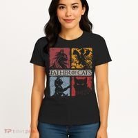 Father Of Cats Cat Lovers Cat Dad Fabulous Women's T-Shirt thumb 4