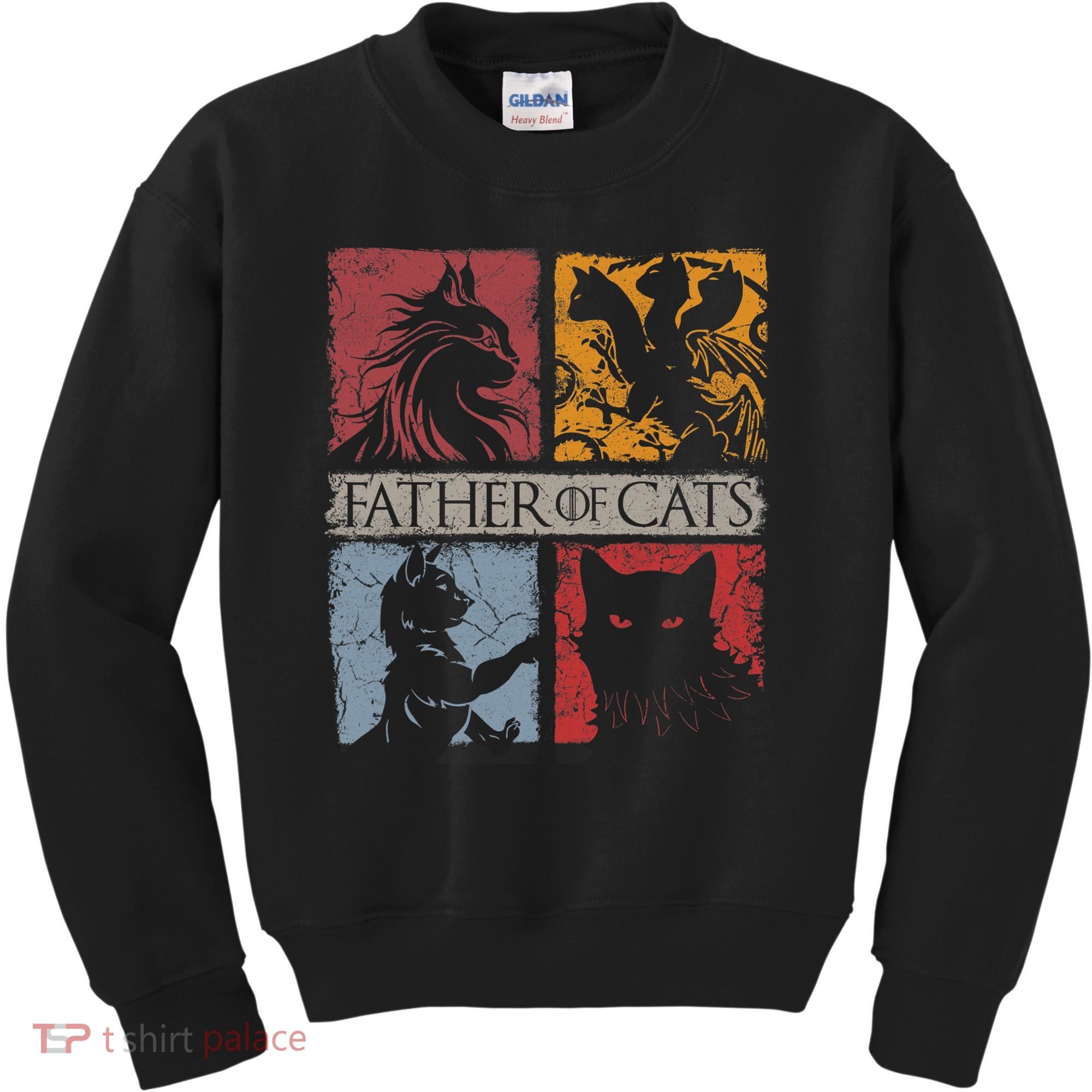 Father Of Cats Cat Lovers Cat Dad Fabulous Kids Sweatshirt