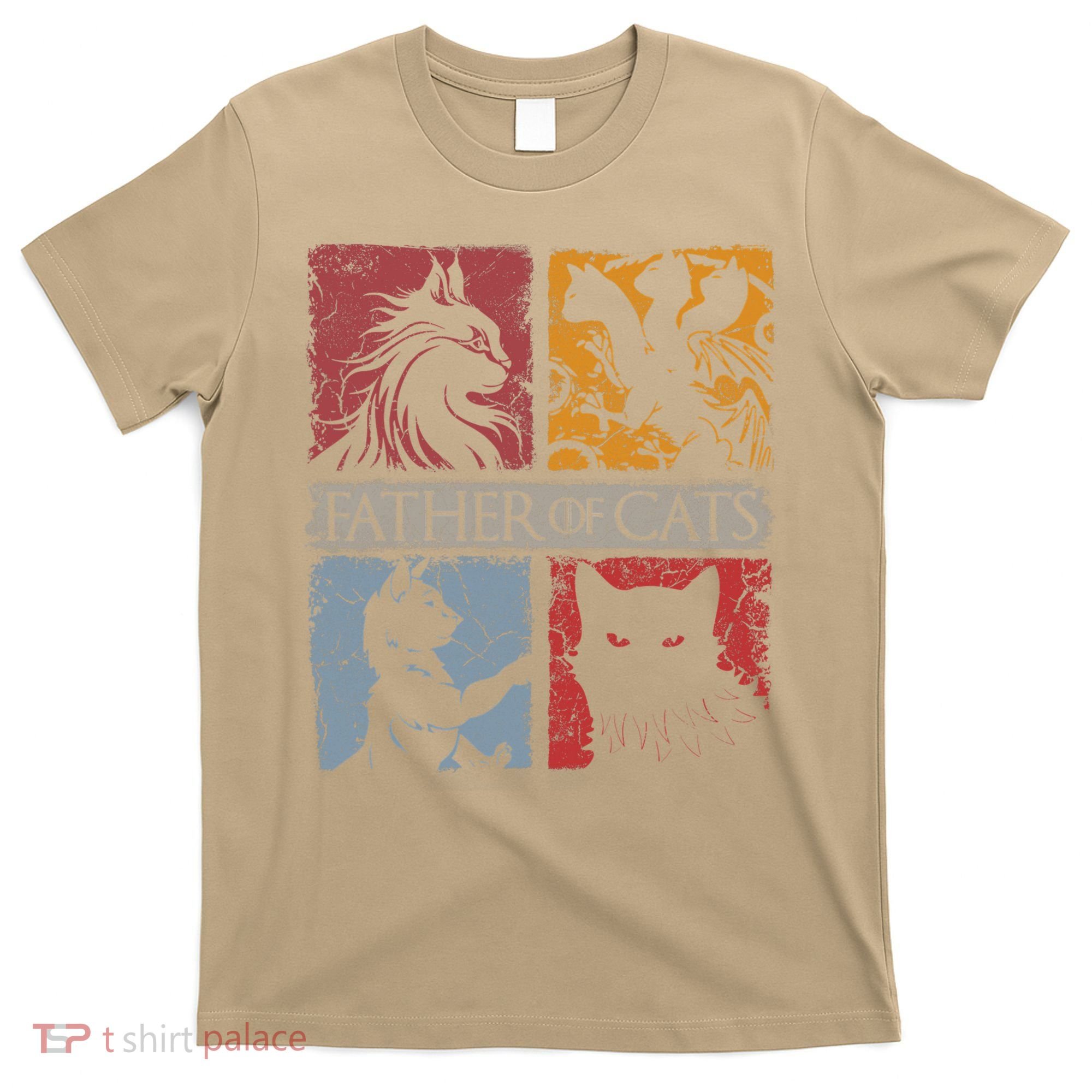 Father Of Cats Cat Lovers Cat Dad Fabulous T-Shirt