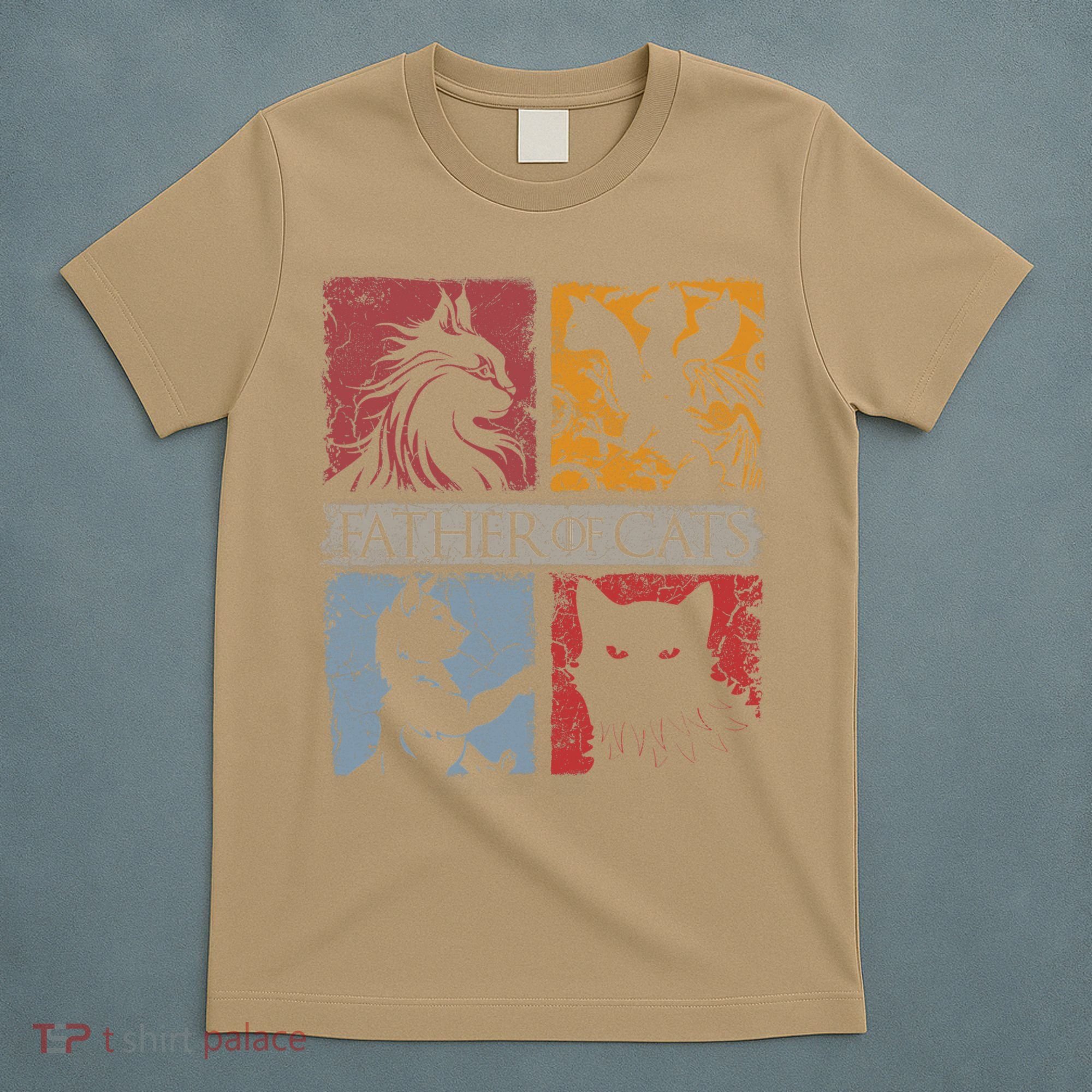 Father Of Cats Cat Lovers Cat Dad Fabulous T-Shirt