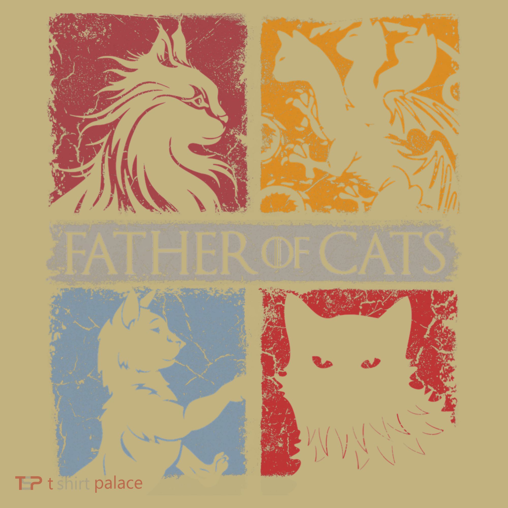 Father Of Cats Cat Lovers Cat Dad Fabulous T-Shirt